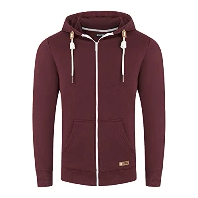Afbeelding van riverso RIVThilo Herenjack met capuchon, regular fit, hoodie, zakken, jas, ritssluiting, sweatjack, streetwear, trainingsjack, grijs, bruin, groen, rood, blauw, zwart, S, M, L, XL, XXL, 3XL, 4XL, 5XL,