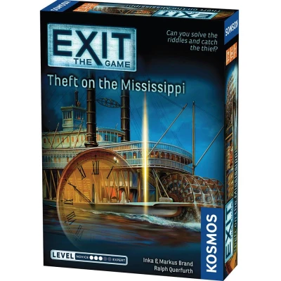 Afbeelding van Thames &amp; Kosmos EXIT: Theft On The Mississippi Level: 3/5 Unique Escape Room Game 1 4 Players Puzzle Solving Strategy Board Games for Adults Kids, Ages 12+ 692873