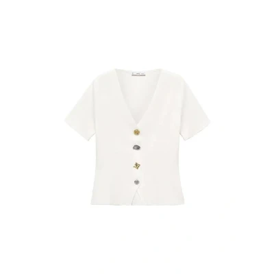 Afbeelding van Mango Vest, Dames, Maat: XS, White