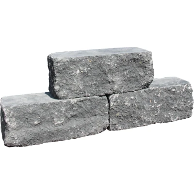 Afbeelding van Gardenlux Cliff Walling Getrommeld 12x12x30 Cm Antraciet Uniek &amp; speels effect