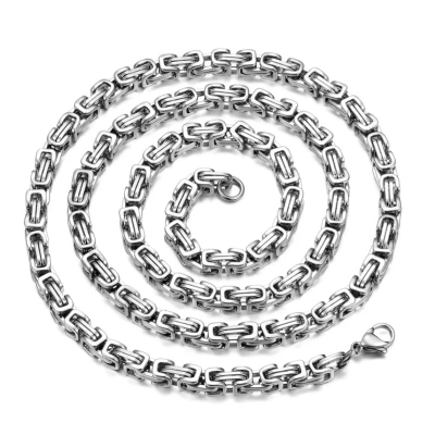 Afbeelding van Actie4you® Koningsketting Heren Stalen Ketting Edelstaal Zware Schakelketting Ø7mm / 60cm