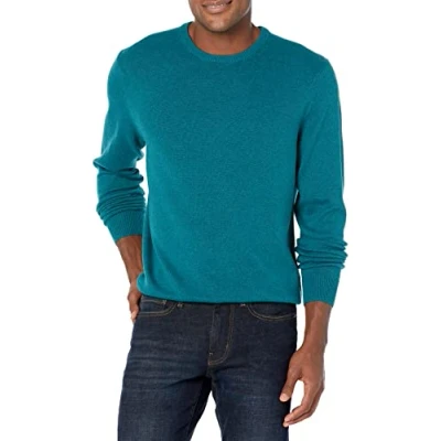 Afbeelding van Amazon Essentials Men&#039;s Trui met ronde hals (verkrijgbaar in grote en lange maten), Groenblauw, XXL