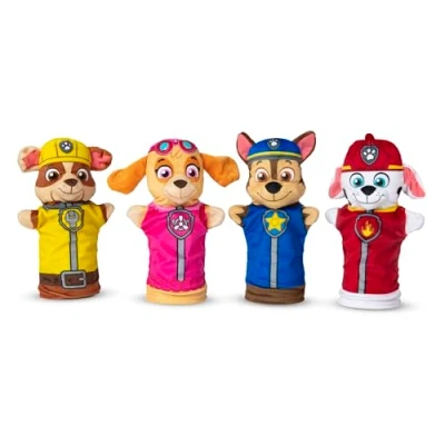 Afbeelding van Melissa &amp; Doug Paw Patrol Puppets Handpoppen Speel met Skye, Marshall, Chase en Rubble 4 Stuks Educatief spel 3+ Cadeau voor jongens meisjes