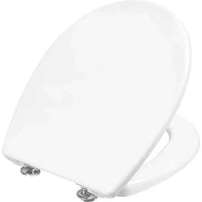 Afbeelding van Cornat Wc bril &quot;Edolo&quot; klassieke witte look onderhoudsvriendelijk duroplast Quick up &amp; Clean functie softclosemechanisme comfortabele montage van bovenaf/toiletbril/wc deksel / KSEDSC00