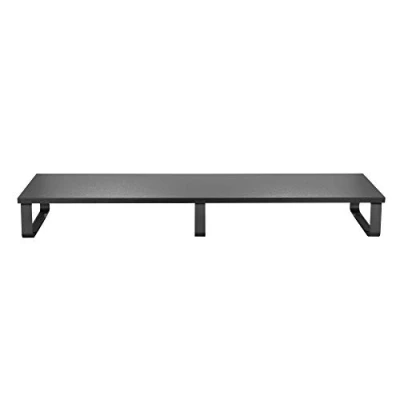 Afbeelding van RICOO Laptopstandaard, bureau opzetstuk 2 monitoren, monitorstandaard computermonitoren FS0112 100 x 26 12 cm Lapdesk beeldschermverhoging beeldschermstandaard laptop tafel