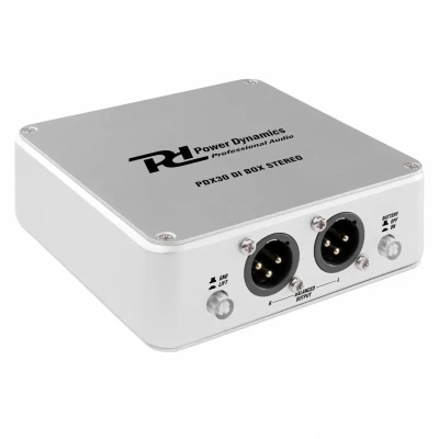 Afbeelding van Power Dynamics PDX30 actieve stereo DI box (Phantom of 9V batterij)