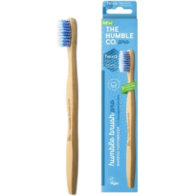 Afbeelding van The Humble Co. Tandenborstel Bamboe PRO Hexatech Spiral Soft Blauw