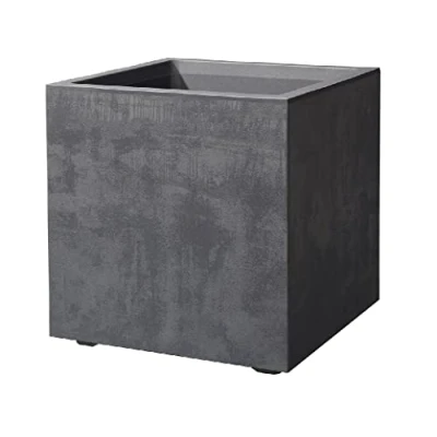 Afbeelding van Kreher XL plantenbak Millennium in verschillende formaten en kleuren. Geweldige natuursteen look bruin of antraciet! Gemaakt van robuust kunststof! (80 liter antraciet)
