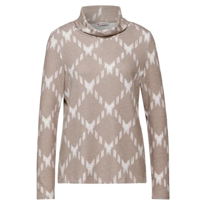 Afbeelding van Shirt met rolkraag, Licht Mocha Beige, 40