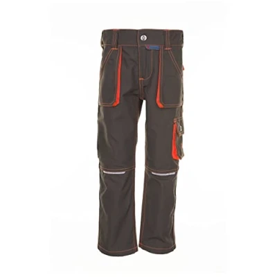Afbeelding van Planam Junior kinderbroek olijf oranje model 6112 maat 86/92