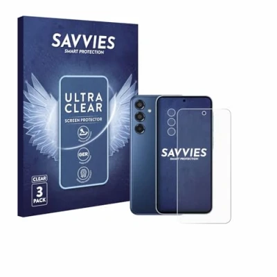 Afbeelding van Savvies (6 Stuks) Schermbeschermer voor Samsung Galaxy M35 (Voor+Camera) Screen Protector Ultra Transparant