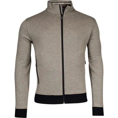 Afbeelding van Baileys Lange MOUW Regular FIT Kraag TWO TONE Sweater met rits, Heren, Maat: 4XL, Olive