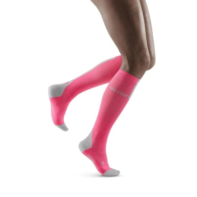 Afbeelding van CEP Run Socks 3.0 Compressiekousen Roze/Grijs