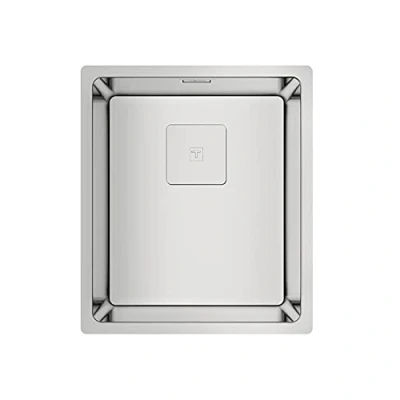 Afbeelding van Teka 115000015 Aanrecht Gemaakt van roestvrij staal met een enkele kom FLEXLINEA RS15 34.40 3½ SQ W/OVF SP 115000015, grijs