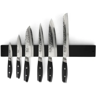 Afbeelding van Yaxell Tsuchimon Messen 6 delige Messenset met Zwarte Magnetische Houder