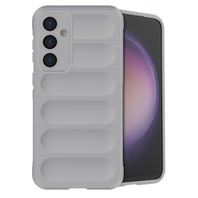 Afbeelding van Samsung Galaxy S23 FE Hoesje Siliconen en TPU (zacht) iMoshion Backcover/Softcase Grijs Telefoonhoesje