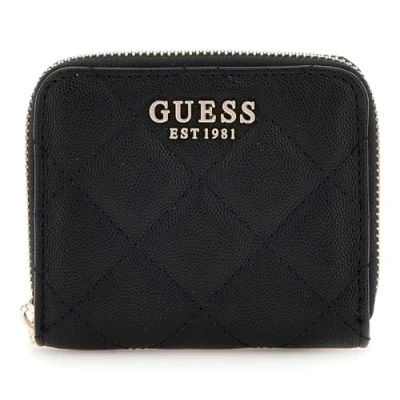 Afbeelding van Guess Carly Small ZIP Around Portemonnee, Dames, Maat: One Size, Black