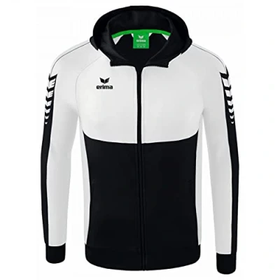 Afbeelding van Six Wings trainingsjack met capuchon zwart/wit / 140