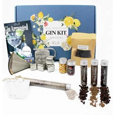 Afbeelding van L&amp;G® Personalized Gin Botanicals Discovery Kit Exclusive DIY Box Set for Men/Women, Unique Gift Idea Christmas, Birthday, Valentine&#039;s Day, Unforgettable Home Experience