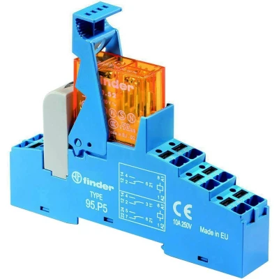 Afbeelding van Finder 48.P5.8.230.0060 Relaismodule Nominale spanning: 230 V/AC Schakelstroom (max.): 8 A 2x wisselcontact 1 stuk(s)