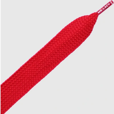 Afbeelding van Mr. Lacy Fatties Scartlet Red 130cm lang 25mm breed