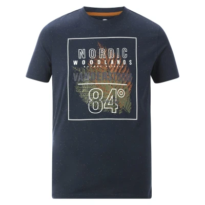 Afbeelding van Jan Vanderstorm +FIT Collectie loose T shirt KNUTVIK Plus Size donkerblauw