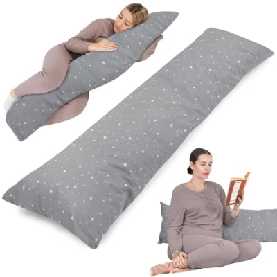 Afbeelding van Zijslaper kussen met hoes katoen 40 x 145 cm comfortkussen slaapkussen lichaamskussen zijslaapkussen Sterrenstelsel