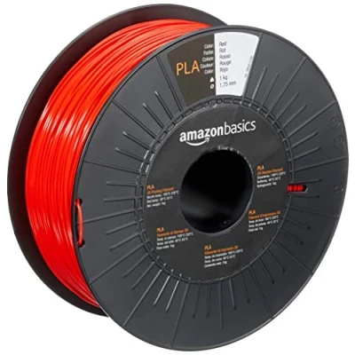 Afbeelding van Amazon Basics 3D printerfilament, PLA, 1,75 mm, rood, spoel van 1 kg