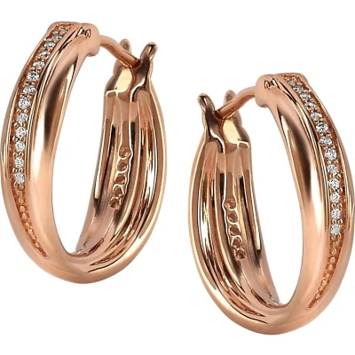 Afbeelding van Orphelia Oorring Rose Zirc Sterling Zilver 925