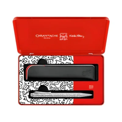 Afbeelding van Caran d&#039;Ache Set ECRIDOR KEITH HARING balpen &amp; leren etui speciale editie