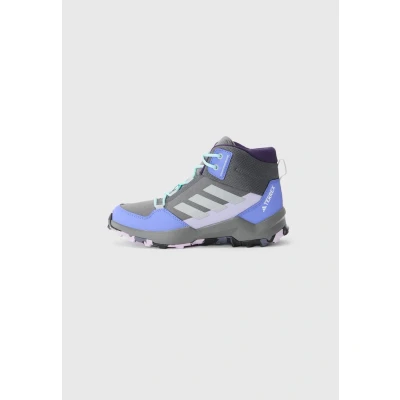 Afbeelding van Adidas Terrex AX4R MID Unisex Outdoorschoenen grey four/matte silvecolouredr/semi flash aqua voor kinderen, Maat: 38 2/3 Textiel/ synthetisch