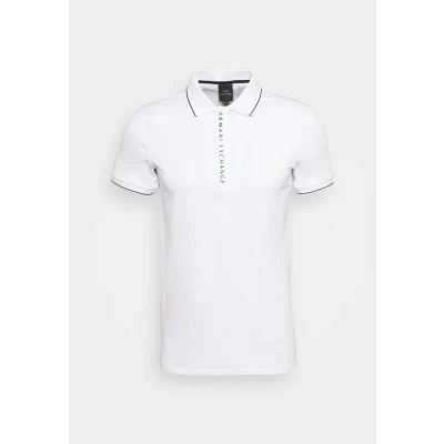 Afbeelding van Armani Exchange heren Regular fit polo met halve rits in de kleur Wit, maat: S