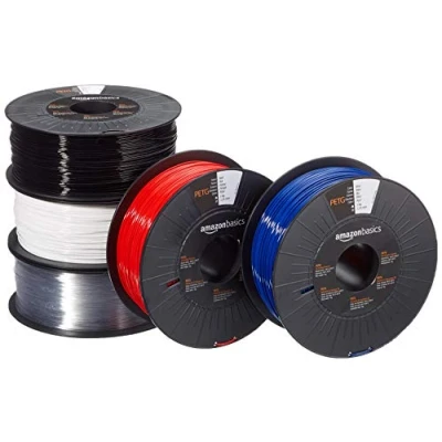 Afbeelding van Amazon Basics 3D printerfilament PETG, 1,75 mm, 5 verschillende kleuren, 1 kg per spoel, spoelen