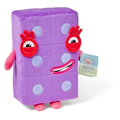 Afbeelding van Learning Resources Numberblocks Knuffelpop Zes Pluche Speelfiguur Voor Peuters &amp; Kleuters Fantasiespel Vroege Rekentips Ouders, Verzorgers Leerkrachten Leeftijd 18+ Maanden
