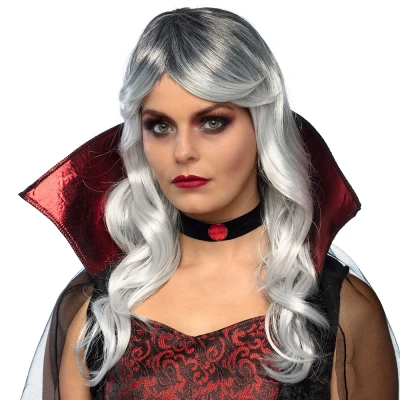 Afbeelding van Boland Pruik Vampiresse Golvend Lang Vrouwen Vampier Halloween en Horror Gothic