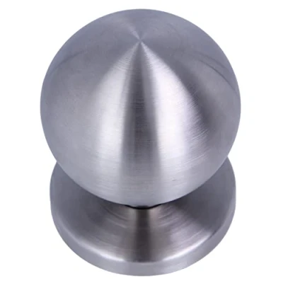 Afbeelding van Amig Ronde knop voor buitendeuren toegangsdeuren, handgreep diameter Ø 70 mm, roestvrij staal 18/8, zilver, inclusief schroef en bevestigingsmoer