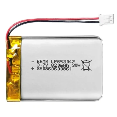 Afbeelding van EEMB lithium polymeerbatterij 3,7 V 820mAh 653042 Lipo oplaadbare batterij met draad JST connector bevestig de polariteit van het apparaat en voor aankoop