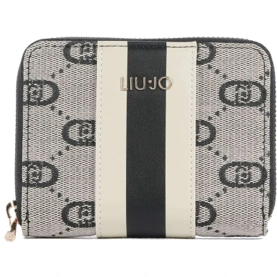 Afbeelding van LIU JO Jacquard Ziparound Portemonnee, Dames, Maat: One Size, Black