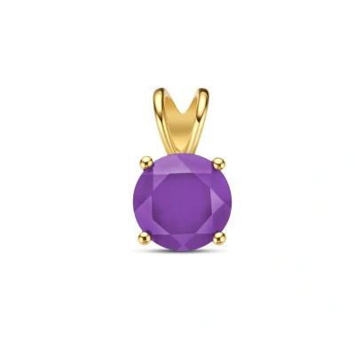 Afbeelding van Geelgouden Hanger amethyst 4010300