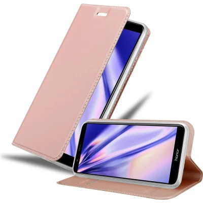 Afbeelding van Cadorabo Hoesje geschikt voor Honor 7X in CLASSY ROSE GOUD Beschermhoes met magnetische sluiting, standfunctie en kaartvakje Book Case Cover Etui