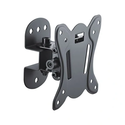 Afbeelding van PureMounts® tv beugel, Vesa 100x100, wandafstand: 7,5 cm, draagvermogen 25 kg, kantelbaar 3/ 12, draaibaar 25/ 25, zwart