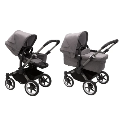 Afbeelding van Bugaboo Donkey5 Twin Kinderwagen Graphite Grey Melange