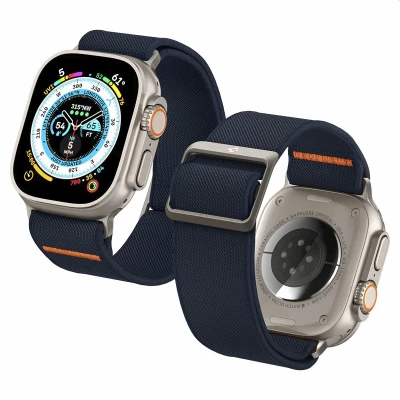 Afbeelding van Spigen Fit Lite Ultra Watchband Geschikt voor Apple Watch 4/5/6/7/8/SE/Ultra (42/44/45/49mm) Navy