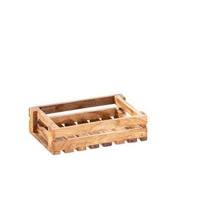 Afbeelding van APS Table Caddy Olijf 22 x 15 cm, H: 6 cm olijfhout (elk deel is uniek. Kleur en nerf kunnen afwijken.)