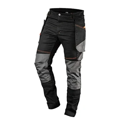 Afbeelding van NEO TOOLS HD Slim werkbroek, afneembare zakken, op maat gesneden, geprofileerde knie, kniezakken, drievoudige naden, beenopeningen, gereedschapstas, elastische tailleband, reflecterend,