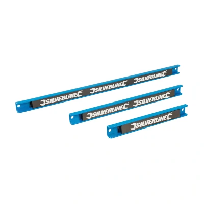 Afbeelding van Silverline 3 delige magnetische gereedschapsrek set 200, 300 en 460 mm