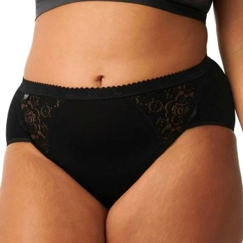 Afbeelding van Sloggi 2P Chic Midi Briefs Zwart katoen 42 Dames