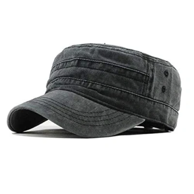 Afbeelding van Klassieke Premium Army Cap Militaire Stijl Hoed Mannen Laag Profiel Zomer 100% Katoen Verstelbare Fiddler Leger Plain Flat Cadet Baseball Retro Schilder Zeelieden