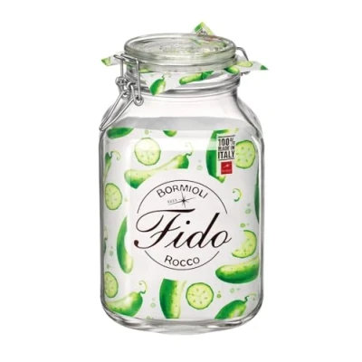 Afbeelding van Bormioli Rocco Fido inmaakglas 3 LT. met beugelsluiting, glas, doorzichtig, 1 verpakking