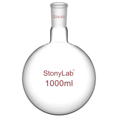 Afbeelding van stonylab 1000 ml Glazen Enkele Hals Rondbodemkolf RBF, met 24/40 Standaard Conische Buitenste Verbinding